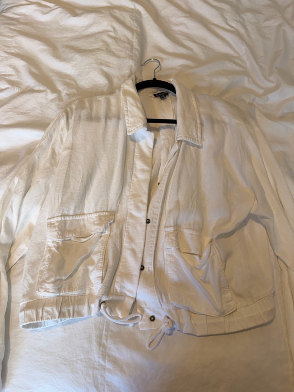 Splendid White Lightweight Linen Jacket